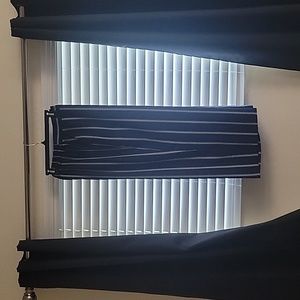 Charter Club Wide Leg Navy with White Stripe Pants with Pockets